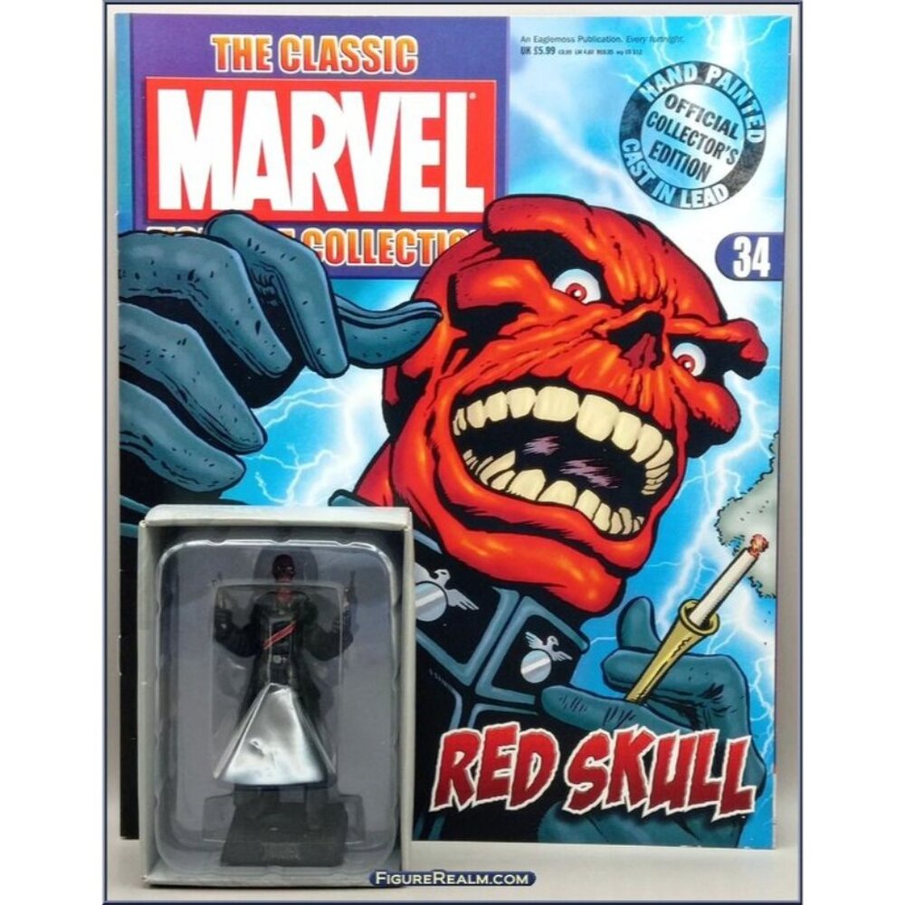 Eaglemoss 1:16 Classic Marvel Figurine‎ w/Book: Red Skull #34